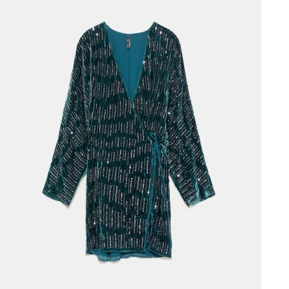 Zara | Dresses | Zara Sequin Velvet 